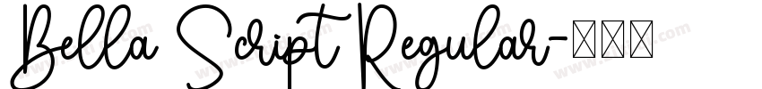 Bella Script Regular字体转换